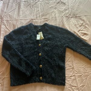 Banana Republic Black Fuzzy Cardigan